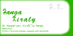 hanga kiraly business card